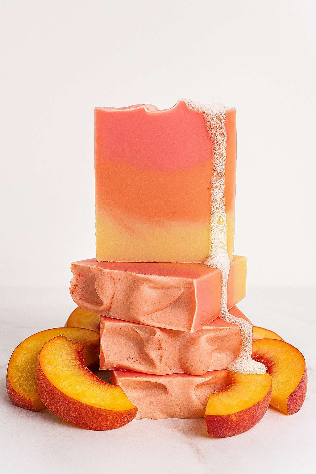 Summer peach soap